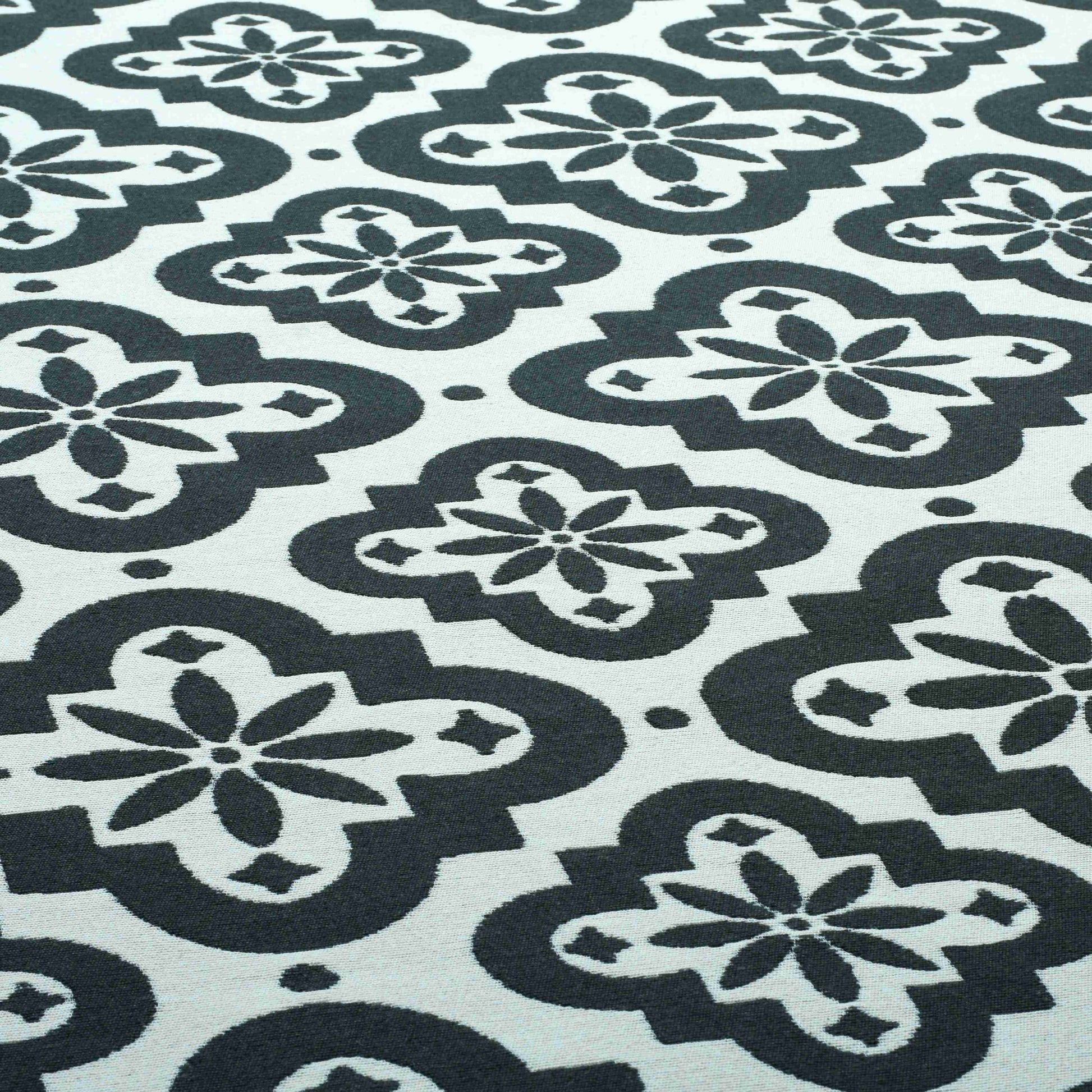 Arya Neo Black White Rug - Detail View | Artistry Home