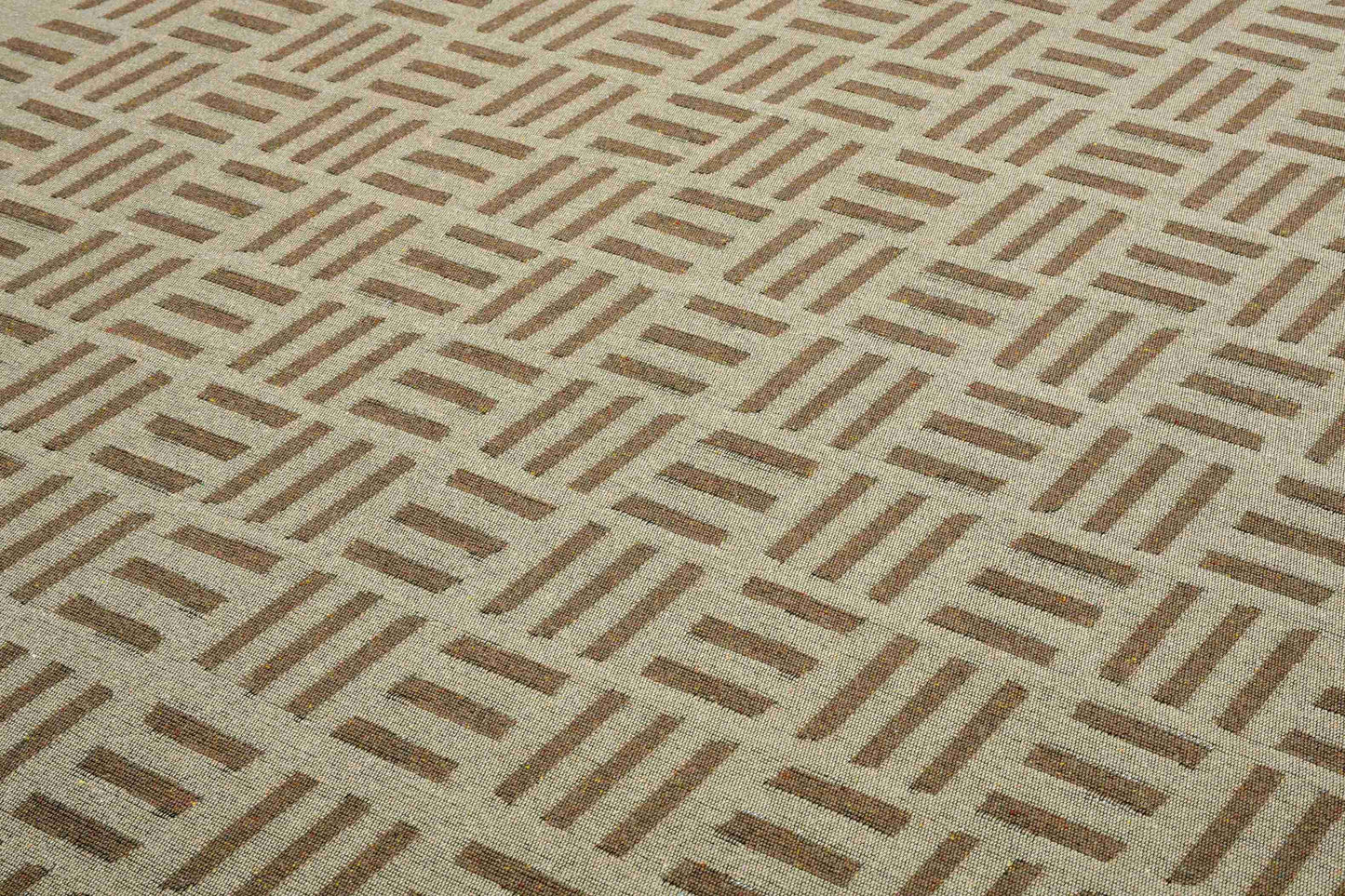Arya Brown White Rug - Detail View | Artistry Home