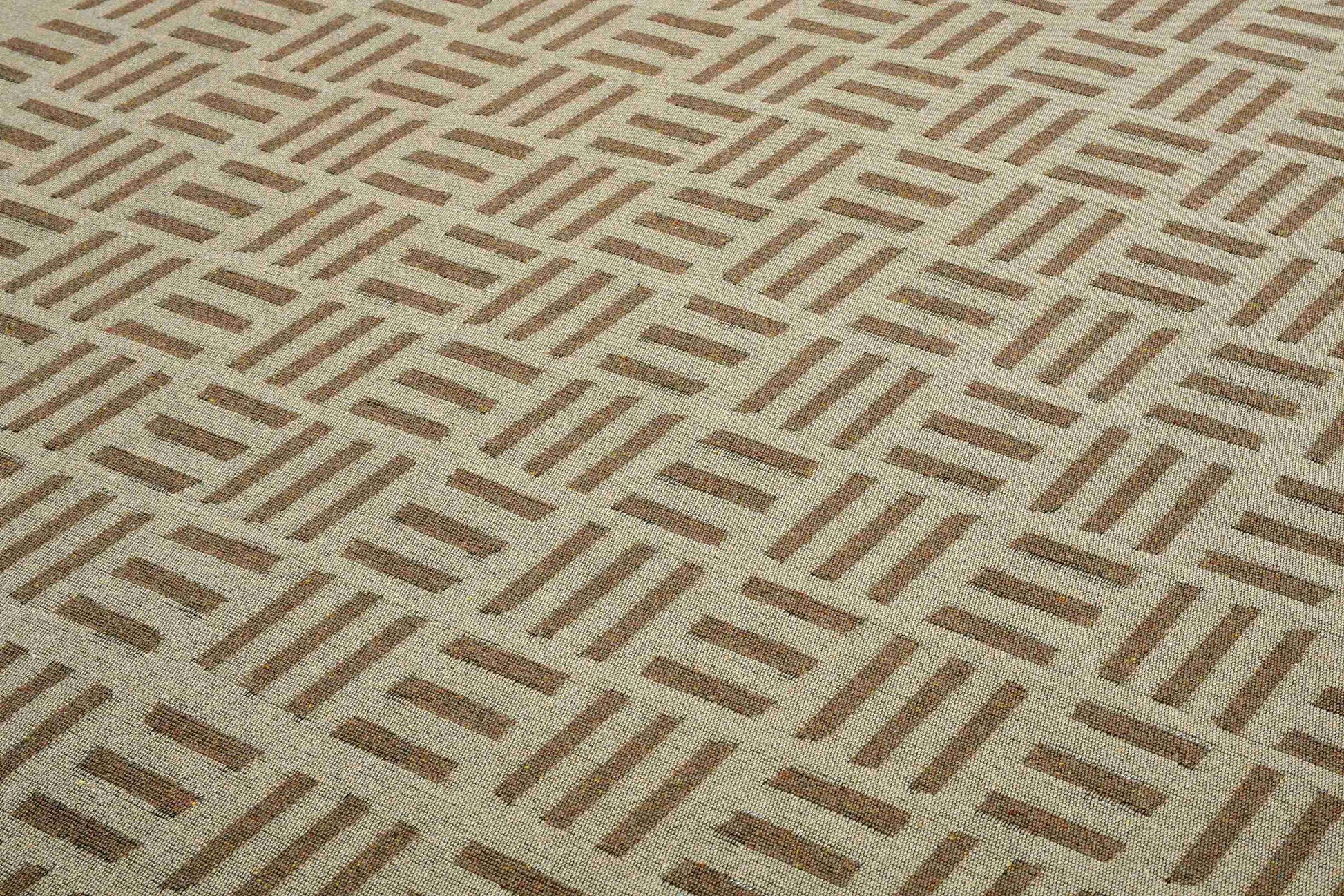 Arya Brown White Rug - Detail View | Artistry Home