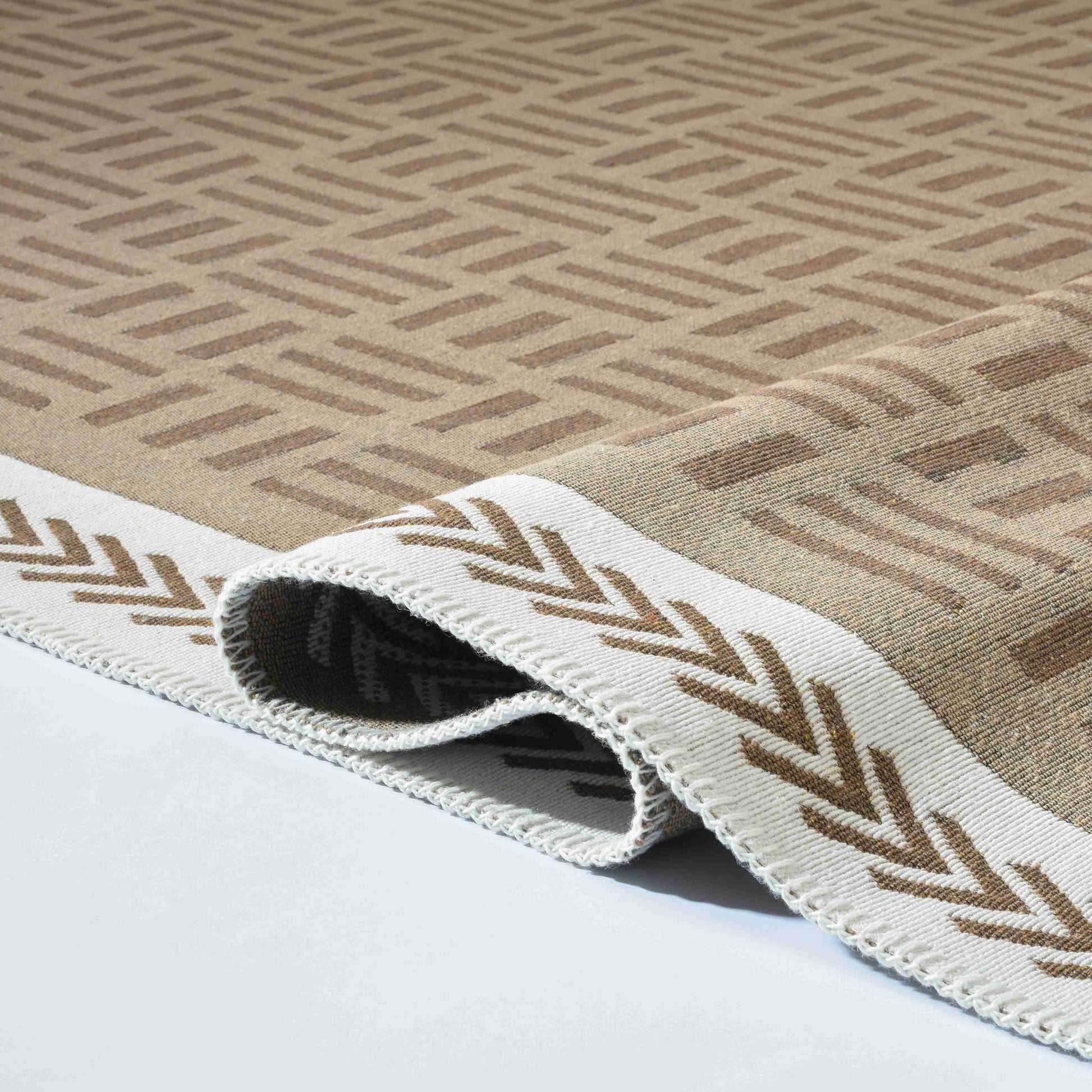 Arya Brown White Rug | Artistry Home
