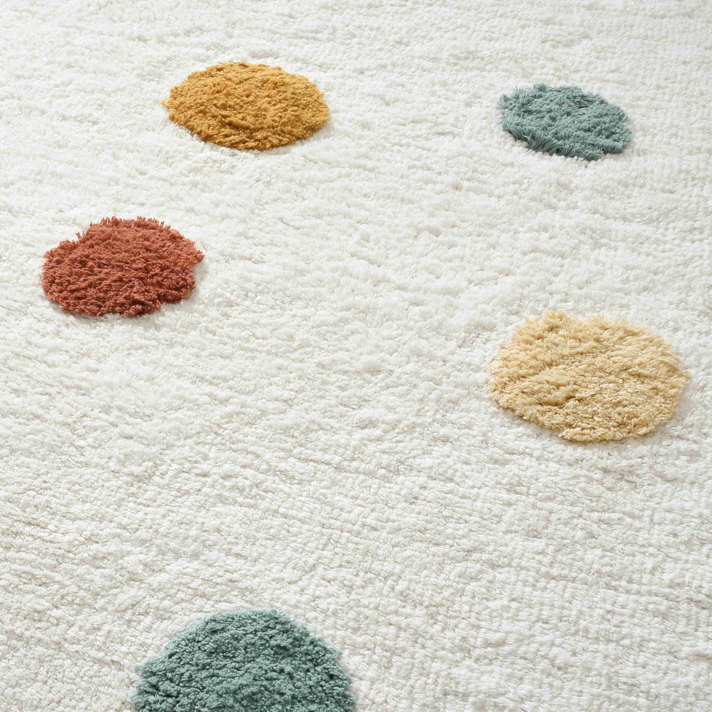 Cotton Boon Dots Round Rug - Detail View | Artistry Home