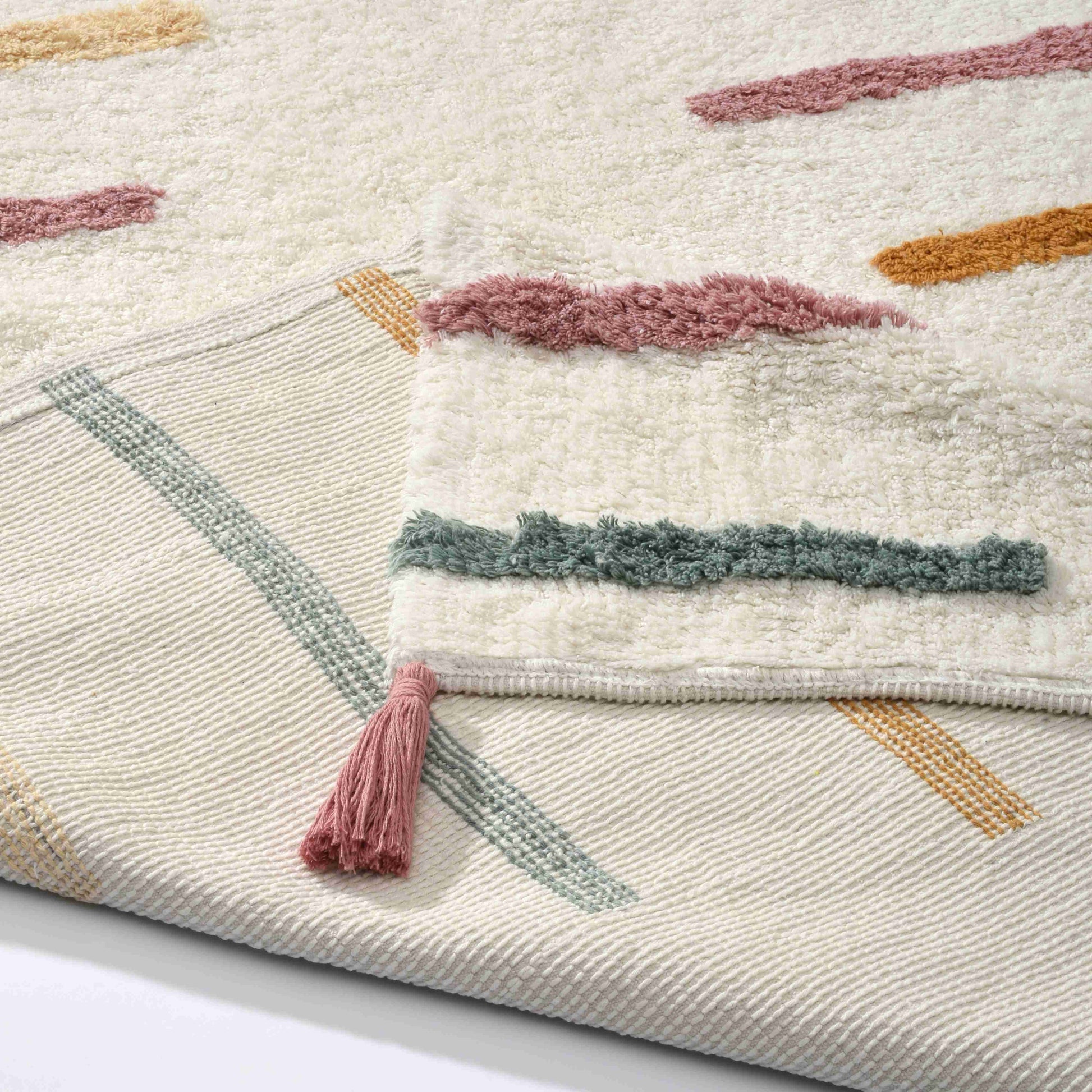 Cotton Boon Stripes Rug - Front and Back View | Artistry Home