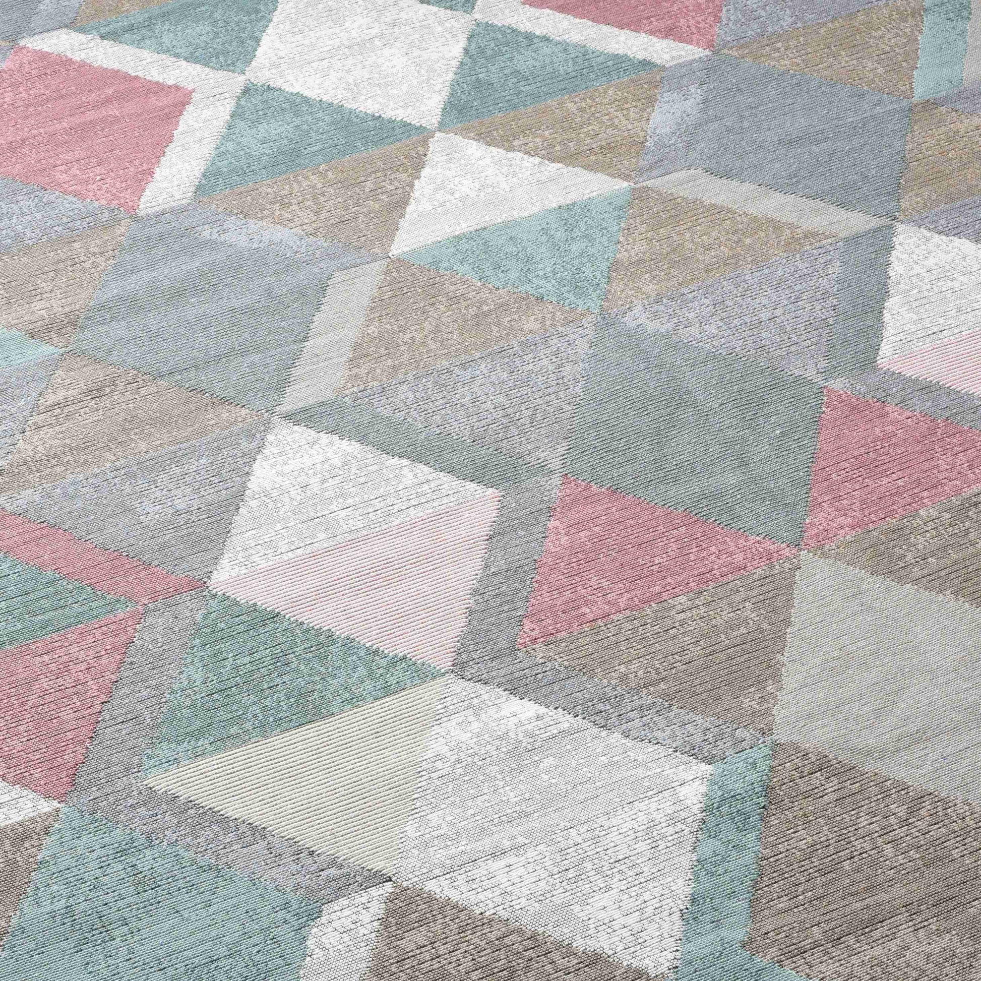 Arya Blue Pink Rug - Detail View | Artistry Home