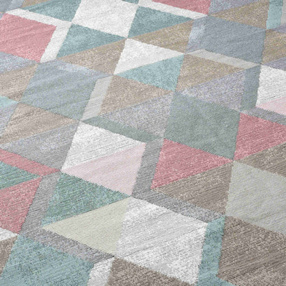 Arya Blue Pink Rug - Detail View | Artistry Home