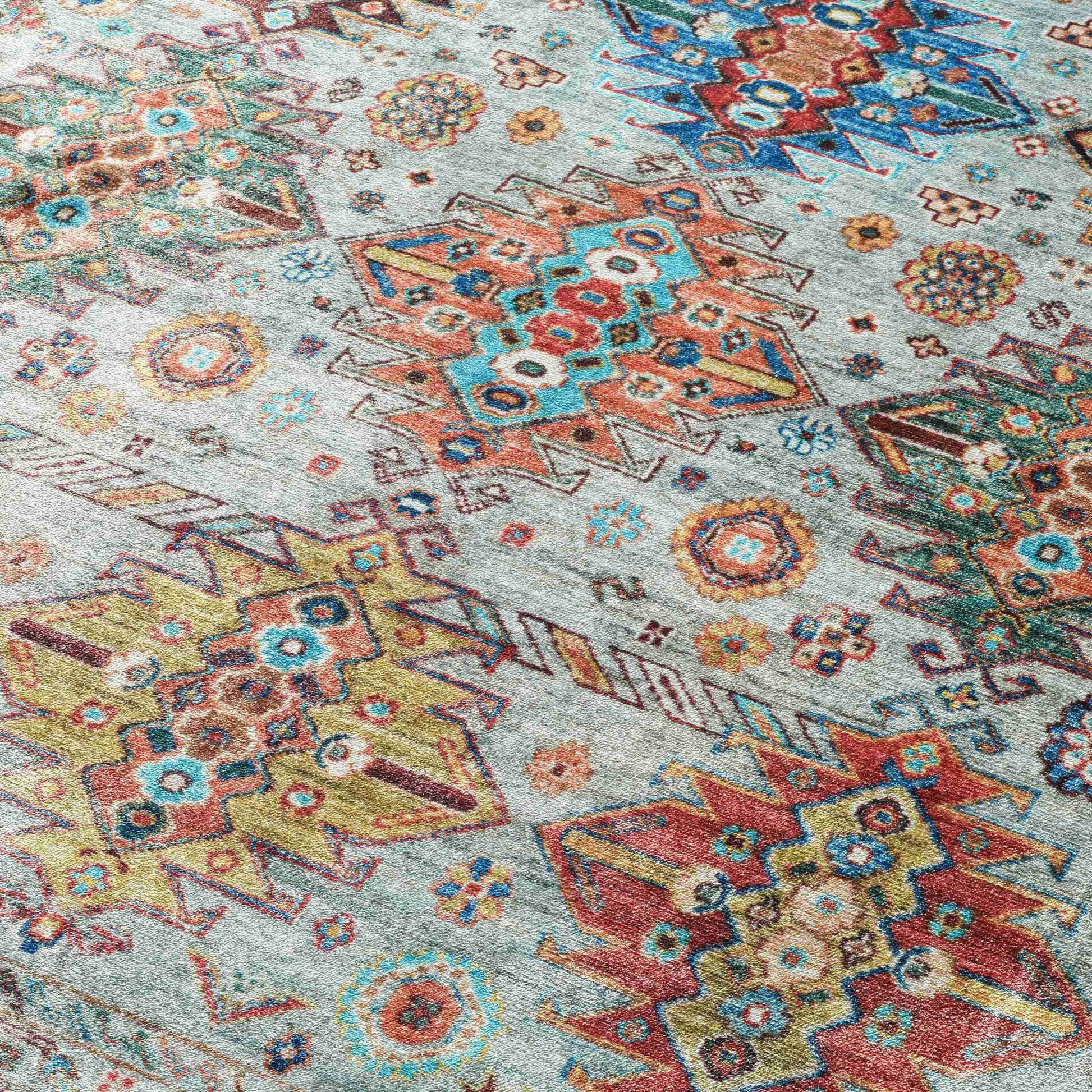 Antique Aqua Rug - Detail View | Artistry Home