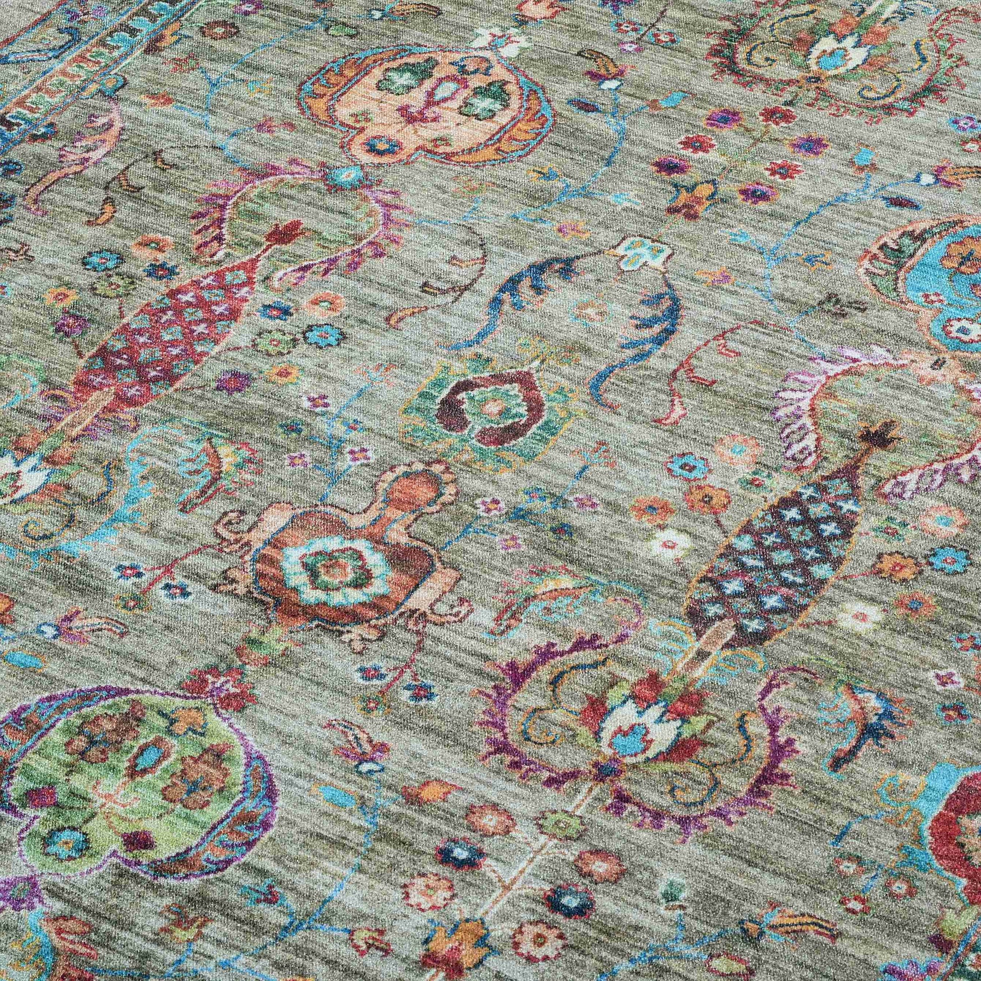 Antique Olive Rug - Detail View | Artistry Home