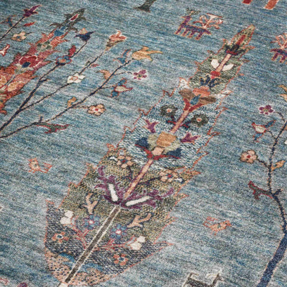 Antique Aqua Dark Rug - Close-Up | Artistry Home