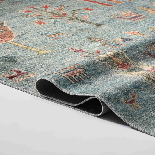 Antique Aqua Dark Rug | Artistry Home