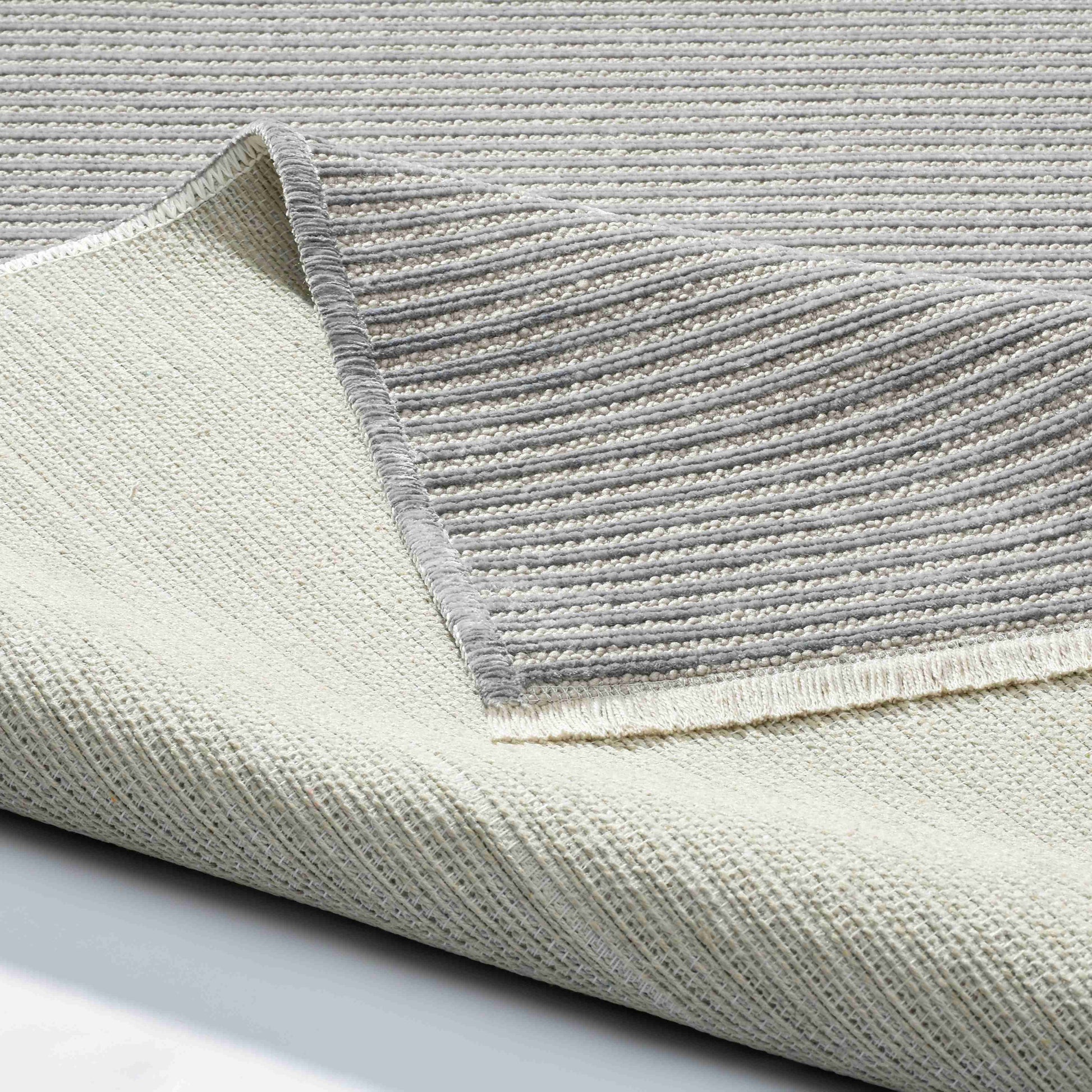Ada Grey Rug - Front and Back View | Artistry Home