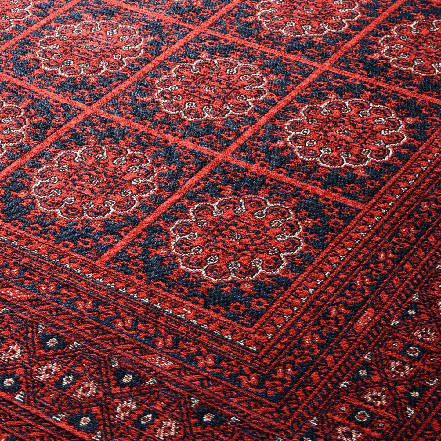 Afghan Flame Rug - Detail View | Artistry Home