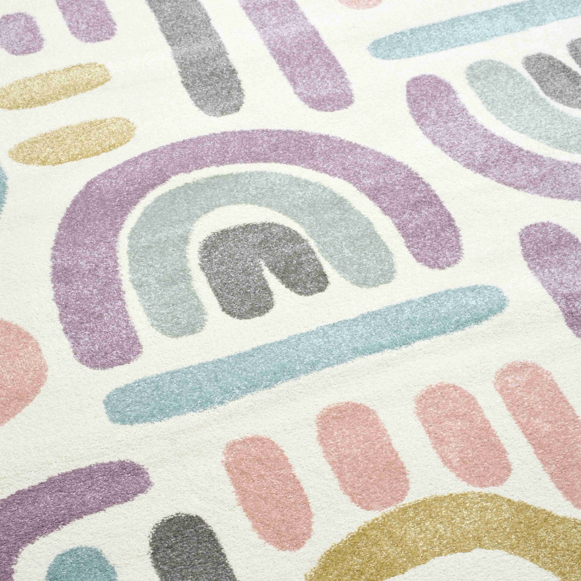Pastel Rainbow Rug - Detail View | Artistry Home