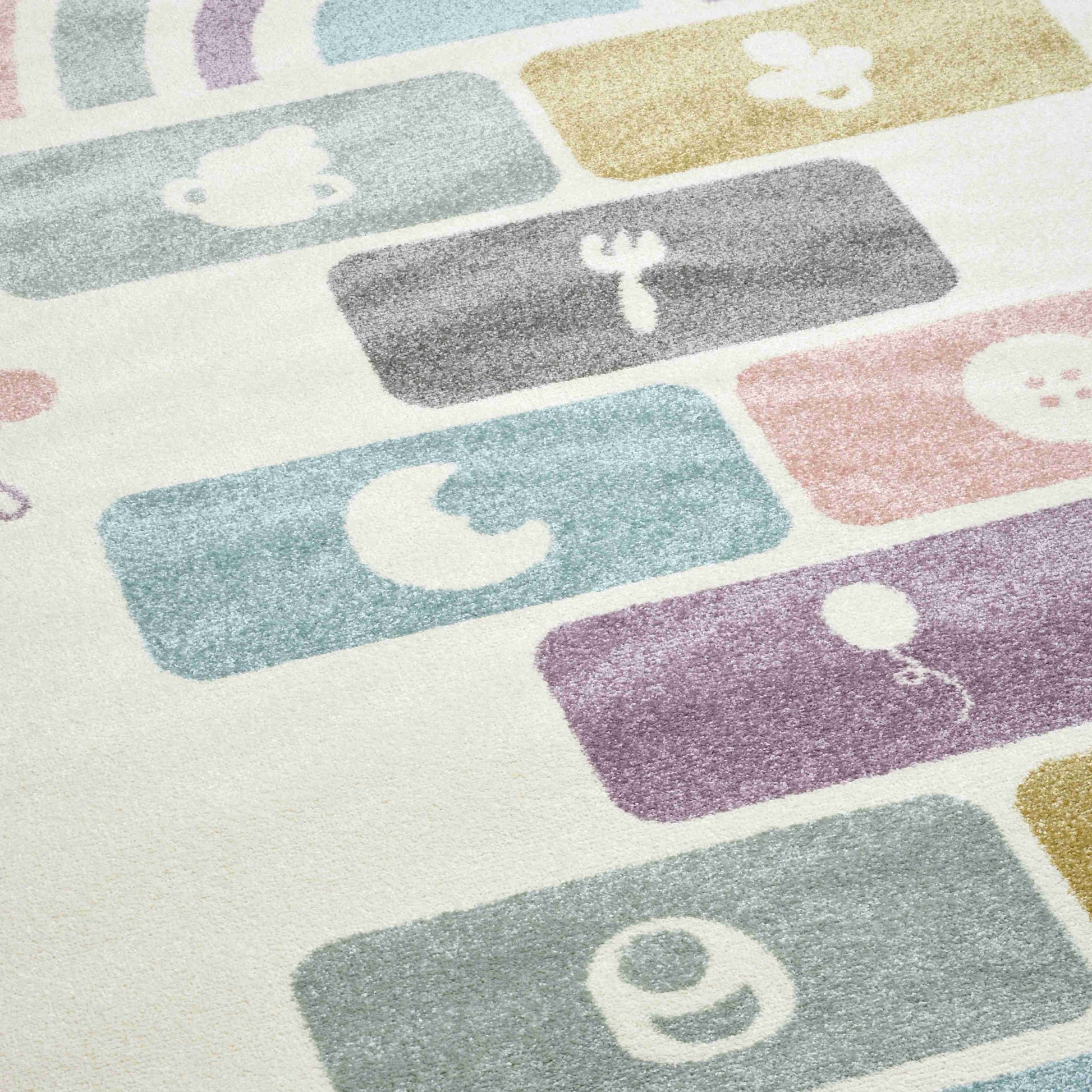Pastel Hopscotch Rug - Close-Up | Artistry Home