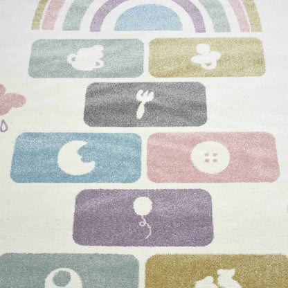 Pastel Hopscotch Rug - Detail View | Artistry Home