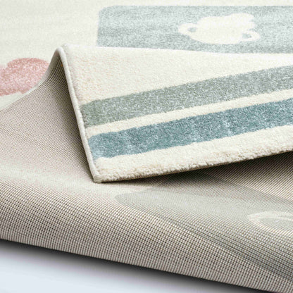 Pastel Hopscotch Rug - Front and Back View | Artistry Home