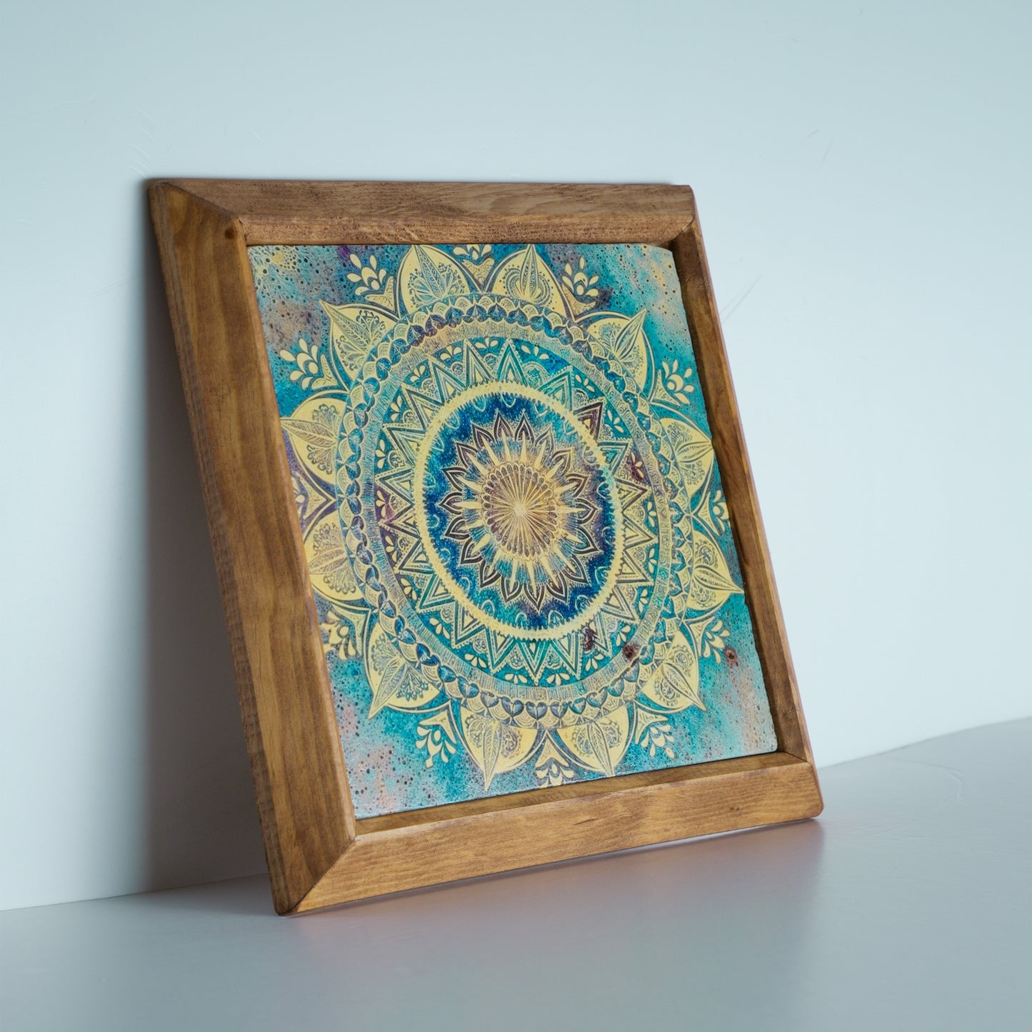 Mandala Green Stone Wall Art