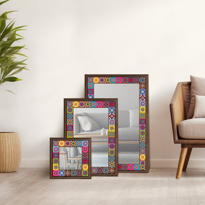 Colorful Tiles Mirror  and Rectangular Mirrors set | Artistry Home