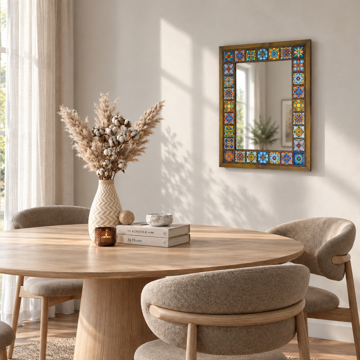 Sultan Edition Handmade Anatolian Ceramic Tile Wall Mirror