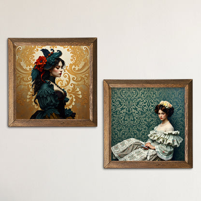 Victorian Era Duo Natural Stone Wall Art | Artistry Home