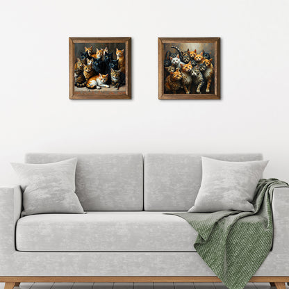 Gang Of Cats Duo Stone Wall Art - 2-Seater Sofa | Artistry Home