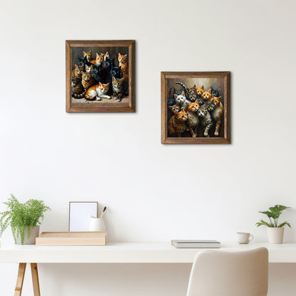 Gang Of Cats Duo Stone Wall Art - 2-Seater Sofa | Artistry Home