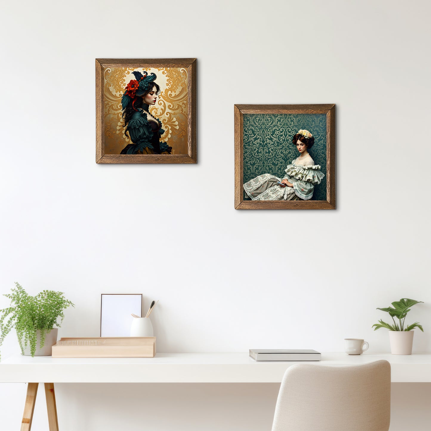 Victorian Era Duo Natural Stone Wall Art - 2-Seater Sofa | Artistry Home