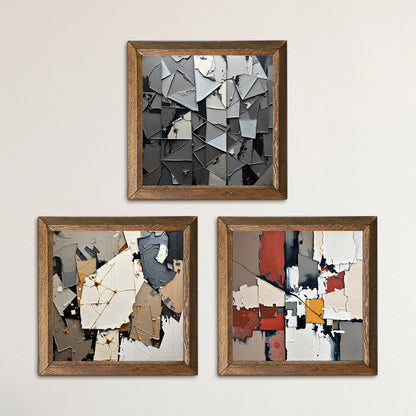 Shapes In Paint Trio Stone Wall Art | Artistry Home