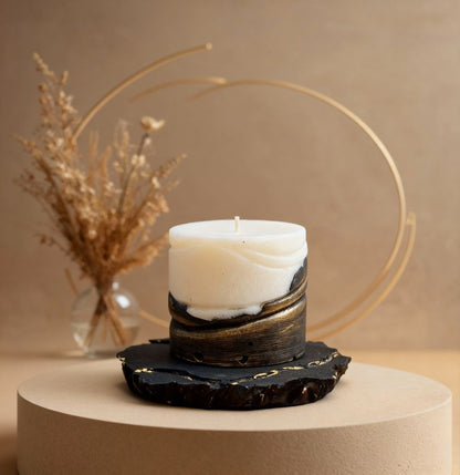 Midnight Gold -  Sculpted Soy Candle