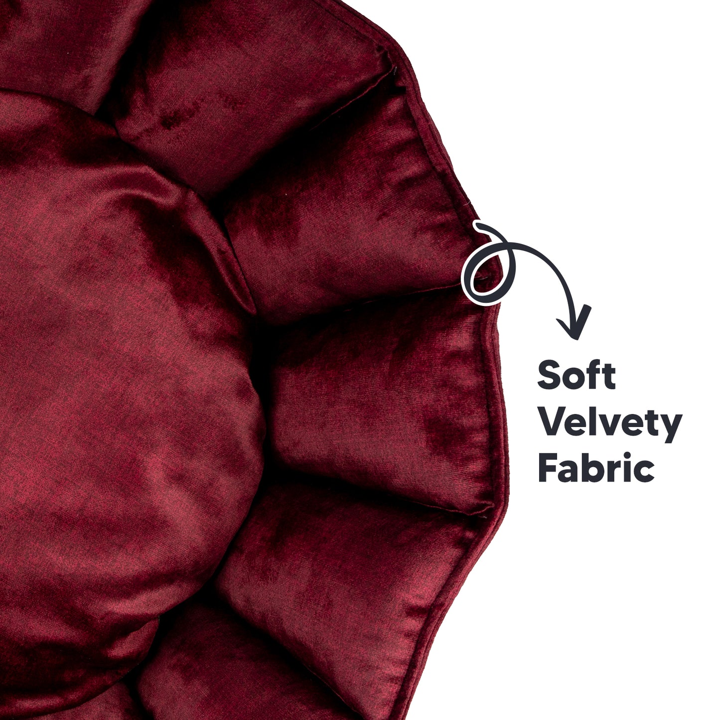 Oyster Pet Bed Burgundy