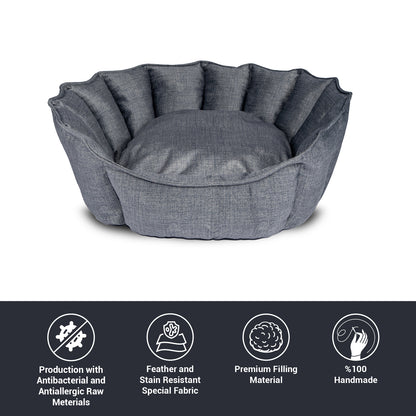Oyster Pet Bed Light Grey