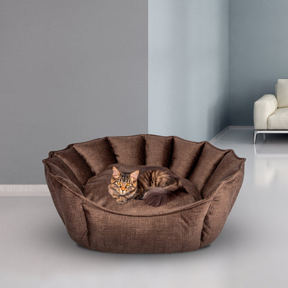 Oyster Pet Bed Brown