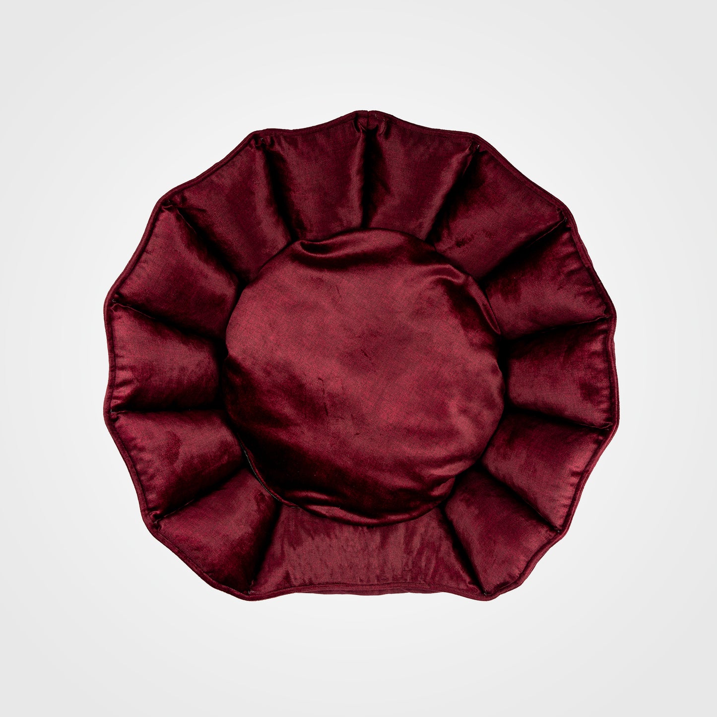 Oyster Pet Bed Burgundy