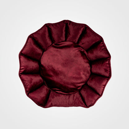 Oyster Pet Bed Burgundy