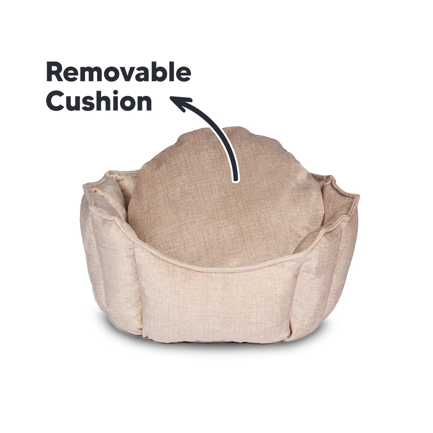 Oyster Pet Bed Beige