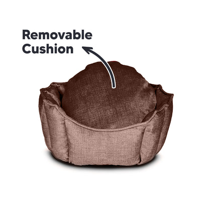 Oyster Pet Bed Brown