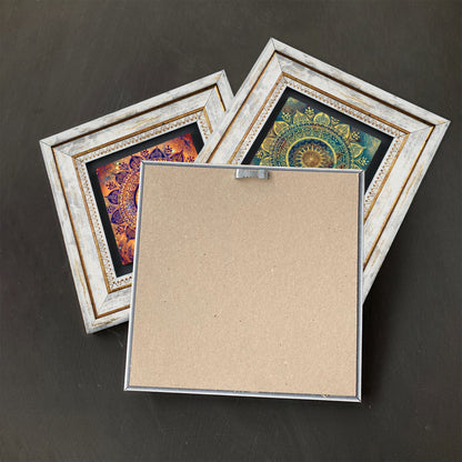 Mandala Trio Vintage Framed Stone Wall Art