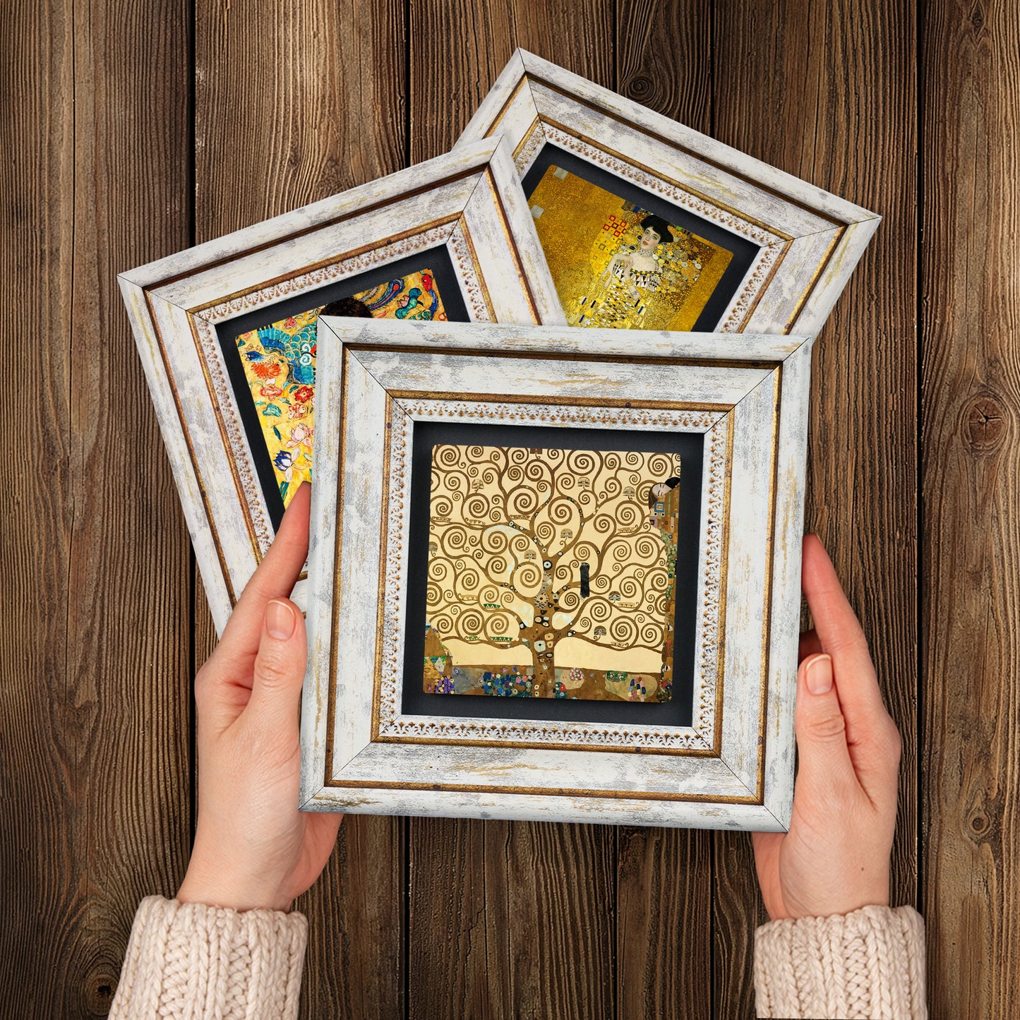 Gustav Klimt Reverie Trio Stone Wall Art