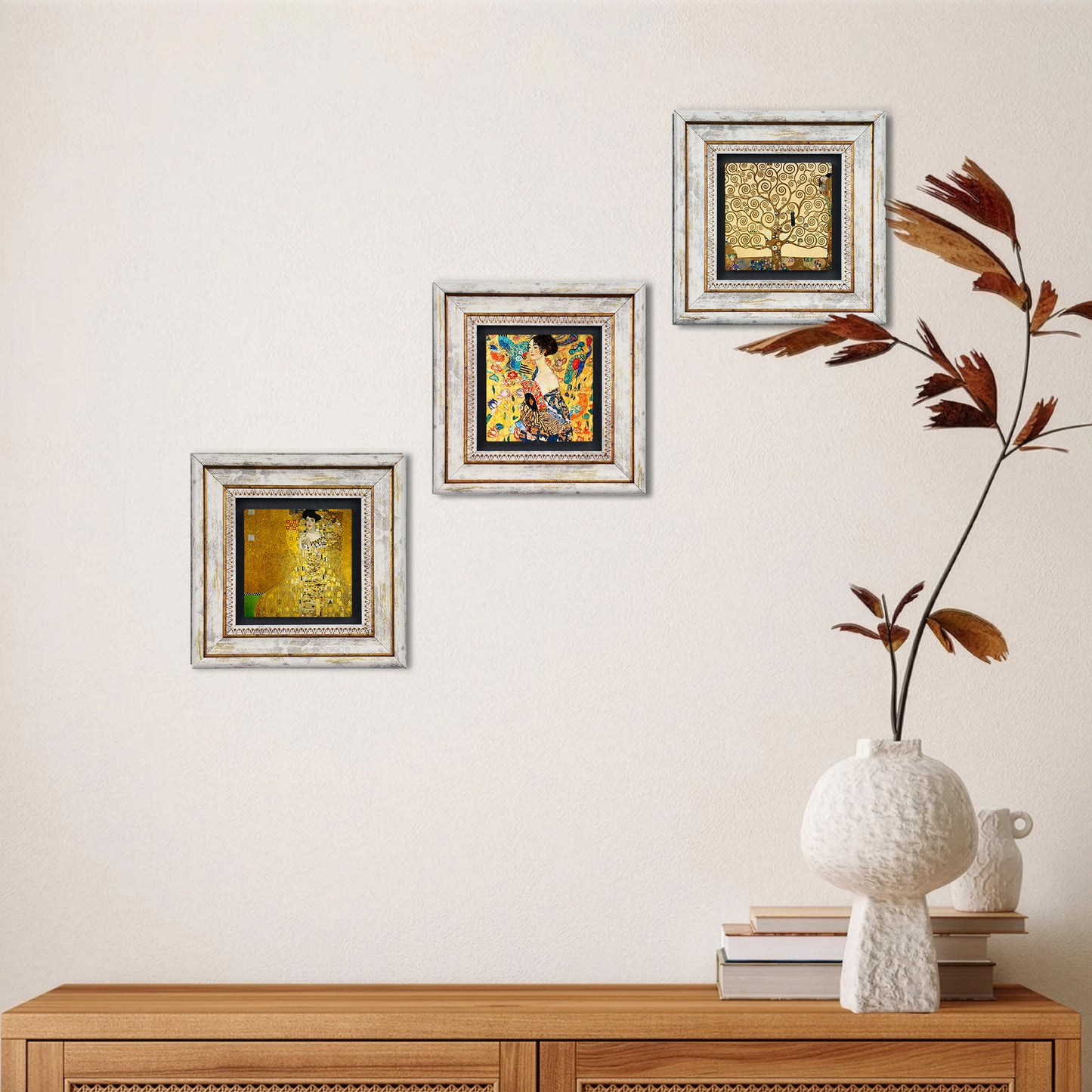 Gustav Klimt Reverie Trio Stone Wall Art