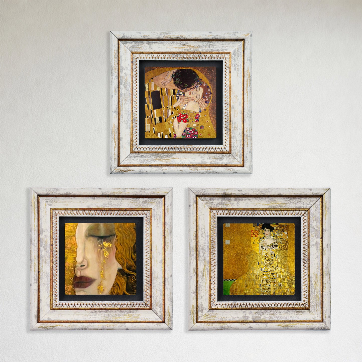 Golden Era Portrait Trio Stone Vintage Wall Art Set