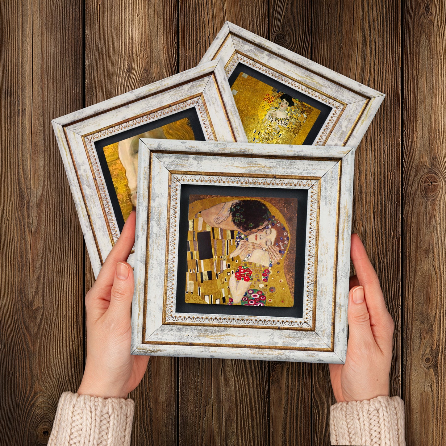 Golden Era Portrait Trio Stone Vintage Wall Art Set