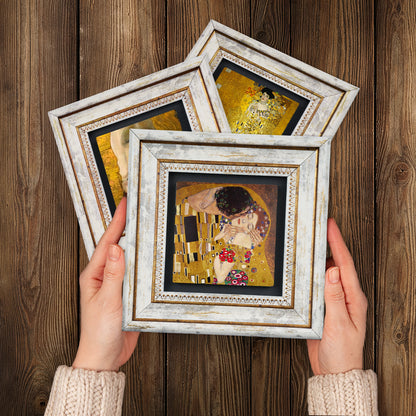 Golden Era Portrait Trio Stone Vintage Wall Art Set