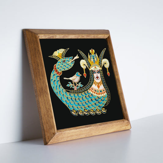 Lion Lizard Shahmaran Natural Stone Wall Art