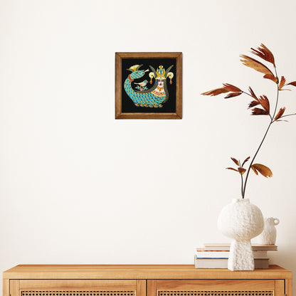 Lion Lizard Shahmaran Natural Stone Wall Art