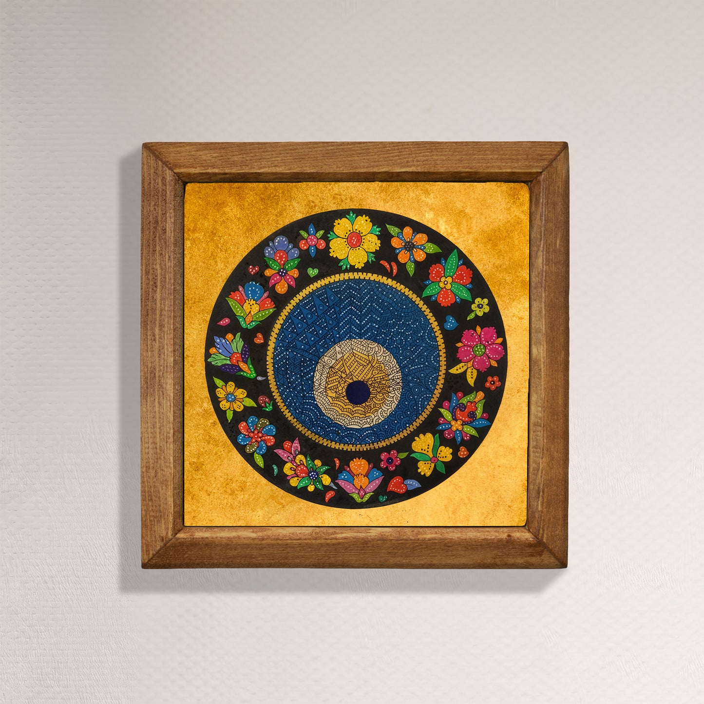 Colorful Evil Eye Stone Wall Art