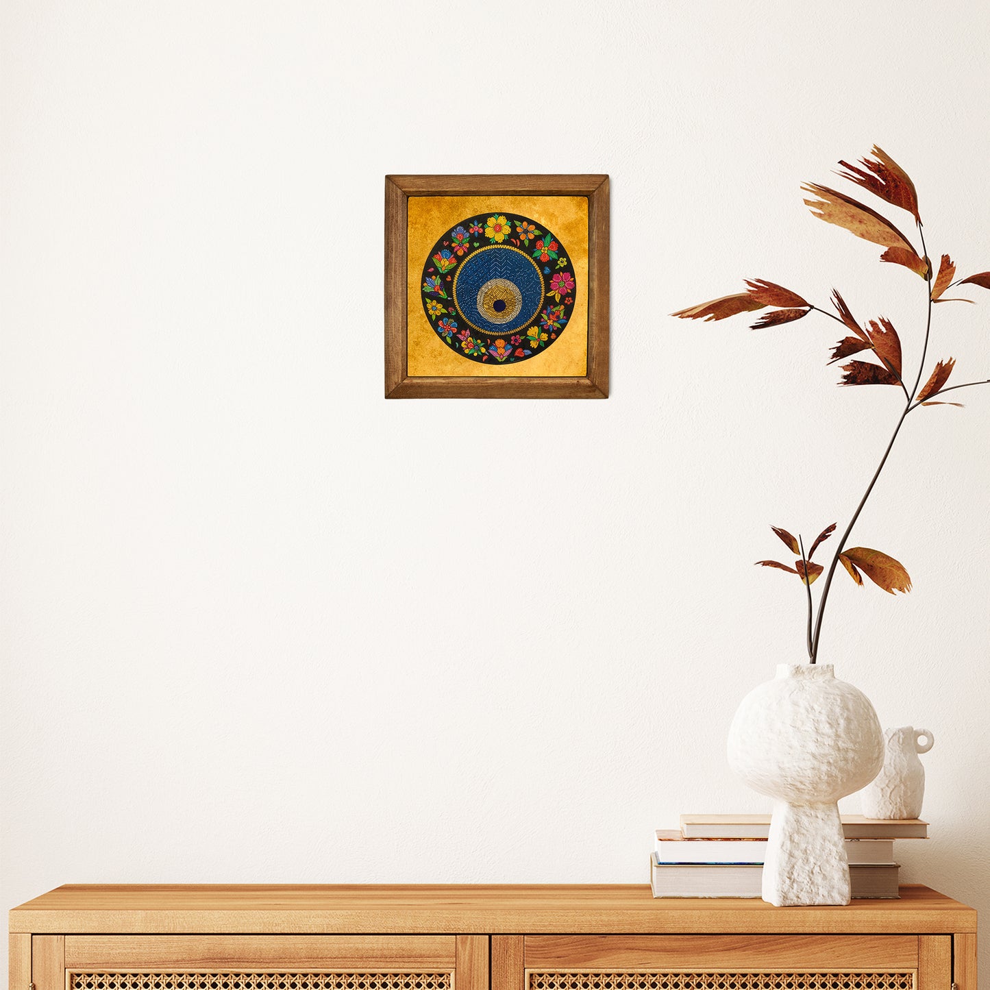 Colorful Evil Eye Stone Wall Art