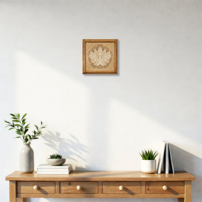 Lotus Flower of Sand Stone Wall Art Framed Stone Wall Art