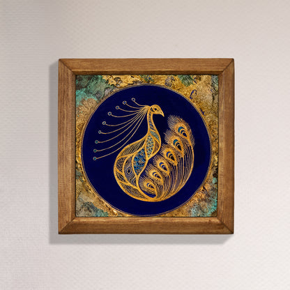 Peacock Natural Stone Wall Art