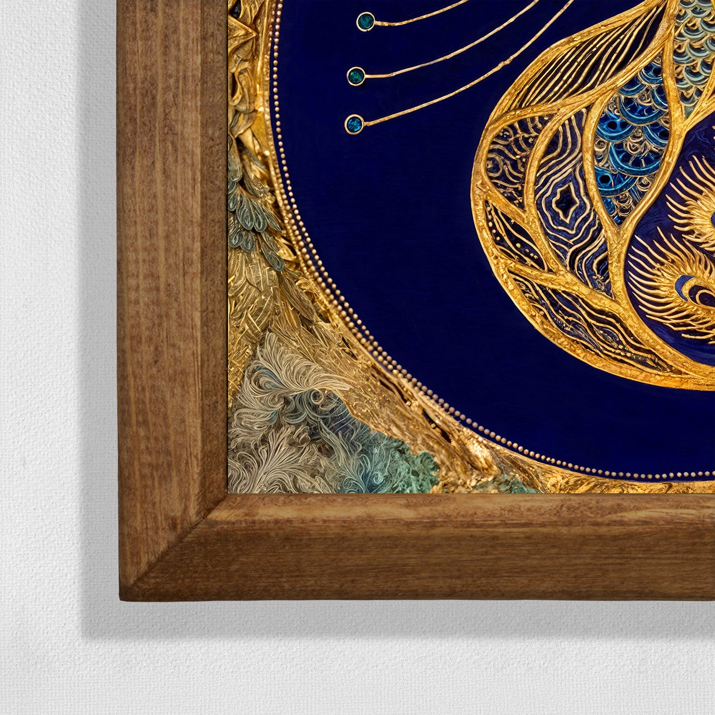 Peacock Natural Stone Wall Art