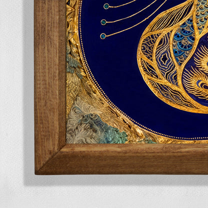 Peacock Natural Stone Wall Art