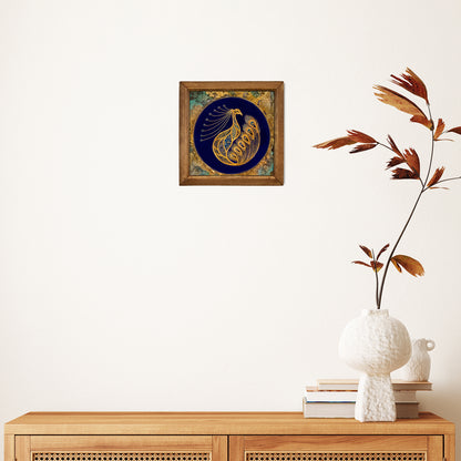 Peacock Natural Stone Wall Art