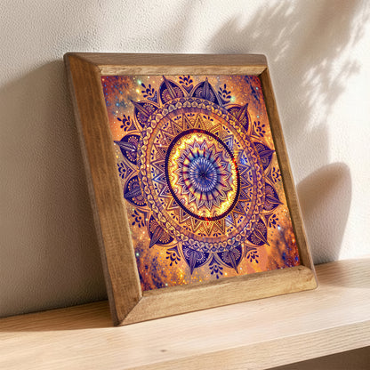 Mandala Red Stone Wall Art